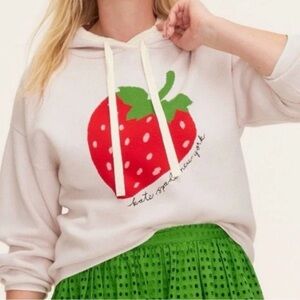 Kate Spade Target Strawberry Graphic Hoodie - Cream XXS